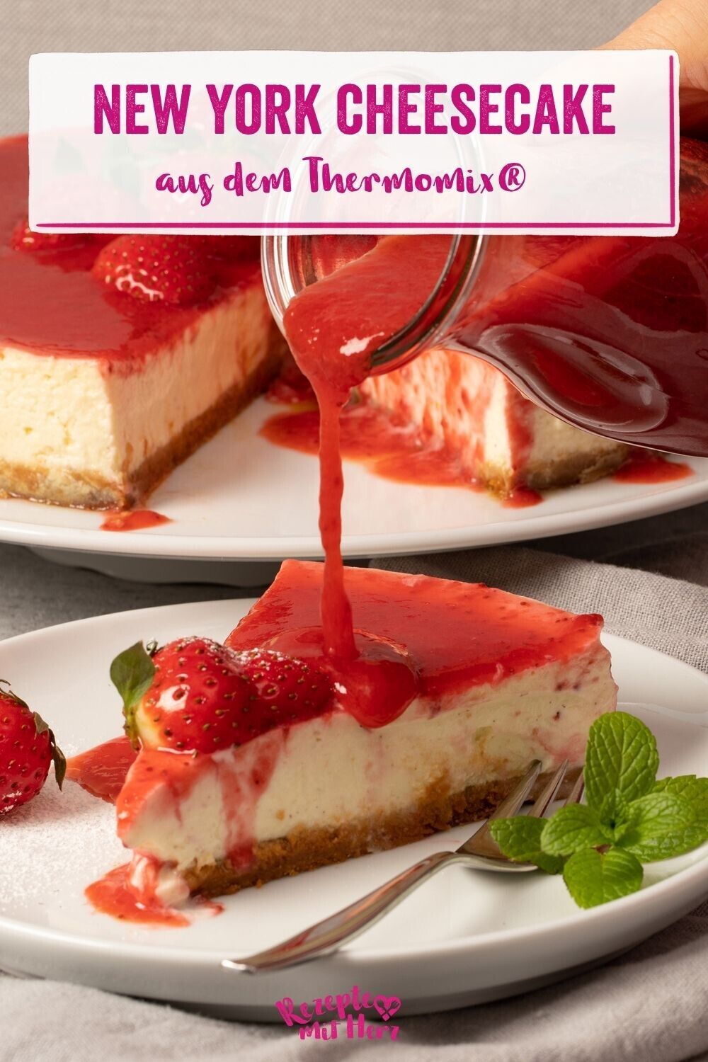 New York Cheesecake aus dem Thermomix® – cremig &amp; fruchtig ♥ Rezepte ...